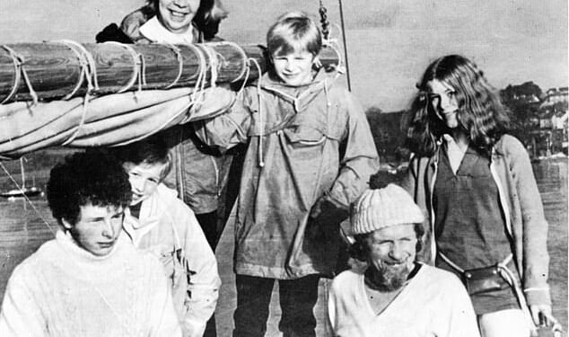 The Robertson family (pictured) had been sailing around the world for 18 months when their boat was attacked by three killer whales. Pictured: Linda (top left), Dougal (bottom right) and children (l-r) Douglas, Sandy, Neil and Anne