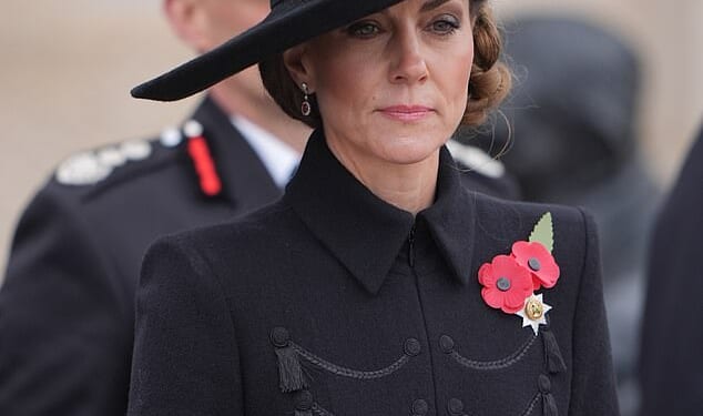 The Princess of Wales attends the Service of Remembrance to mark Armistice Day at the National Memorial Arboretum in Alrewas, Staffordshire