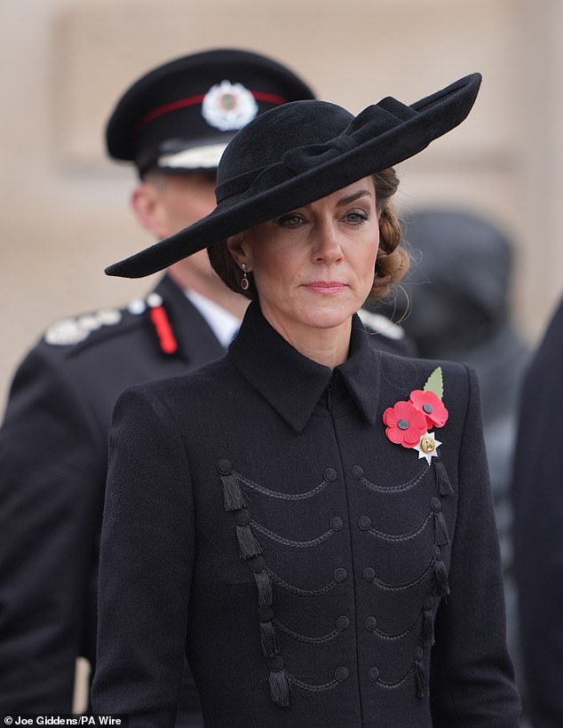 The Princess of Wales attends the Service of Remembrance to mark Armistice Day at the National Memorial Arboretum in Alrewas, Staffordshire