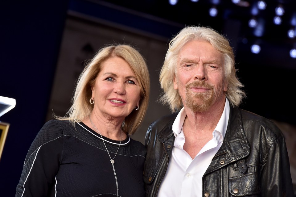 Sir Richard Branson and wife Joan Templeman attend the ceremony honoring Sir Richard Branson with star on the Hollywood Walk of Fame.