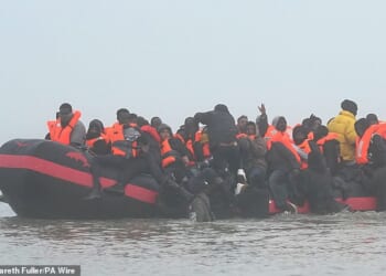 More than 1,200 mostly young men sailed here illegally over two days on 18 traffickers’ boats from France. Around 50,000 have crossed the Channel since Labour came to power in July 2024