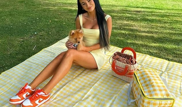 British influencer Brittany Miller (pictured), 29, of East Sussex, took to her social media page on Monday to share a groveling apology after her crime was exposed online