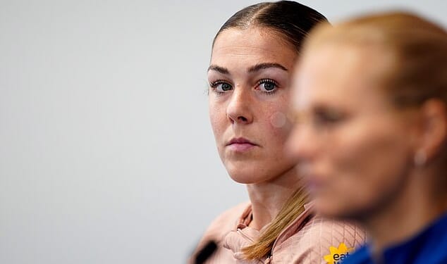 Mary Earps alongside manager Sarina Wiegman. Earps says she still has respect for the England head coach, despite their relationship breakdown