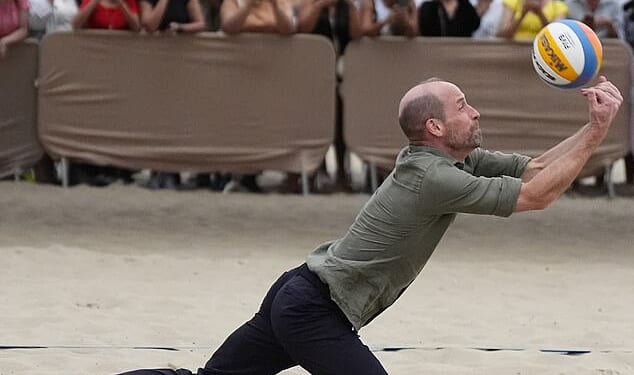 The Prince of Wales, pictured, left fans swooning as he showed off his sporty side in Brazil on Tuesday