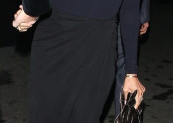 The Duchess of Sussex has set her sights on networking with Amazon founder Jeff Bezos, royal biographer Richard Fitzwilliams has claimed (pictured: Meghan arriving at Kris Jenner's 70th, held at Bezos's Beverley Hill mansion, on Saturday evening)