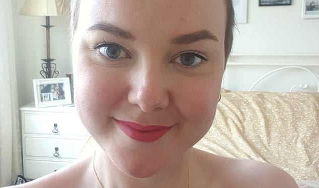 Abi Smith [pictured] has told of how she put her double vision down to air pressure on a plane before finding out it was a sign of a deadly brain tumour