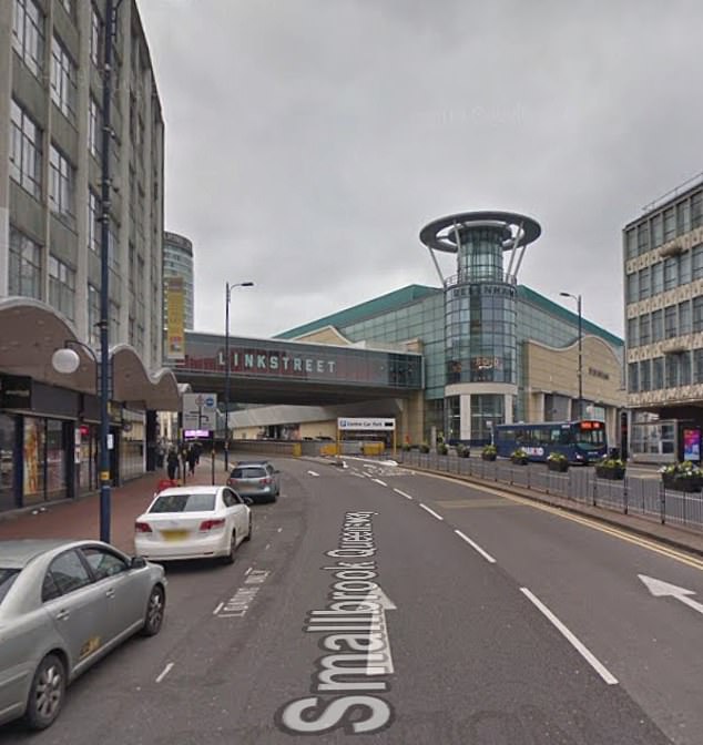 Pictured: Smallbrook Queensway in Birmingham where the stabbing took place