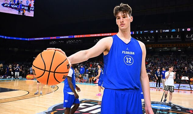 Olivier Rioux became the tallest college basketball player ever after making his debut