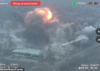 A dramatic swarm of drones exploded the Lenin Shatura thermal plant - mostly fired by gas - as temperatures dipped below freezing point