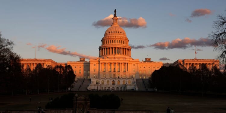 The U.S. Capitol in Washington, D.C. is pictured at sunset on Nov. 12.