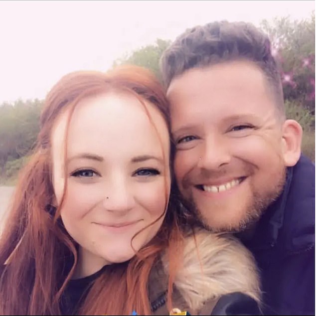 Stacey Joy, left, with Hasler in 2019, before he began his vile campaign against her