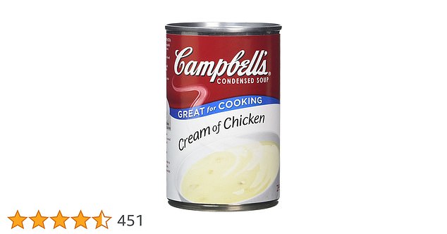 Campbell's Condensed Cream of Chicken Soup (£1.50) - HEALTH FACTOR: 2/5