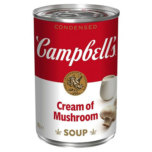 Campbell's Condensed Cream of Mushroom Soup (£1.60) - HEALTH FACTOR: 2/5