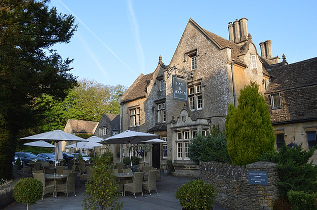 Filming took place in The Cotswolds, with cast and crew reportedly taking over The Hare & Hounds pub in Tetbury and making it their own private members' club (pictured)