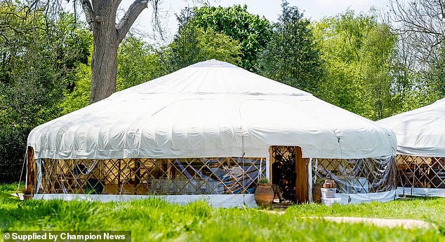 The couple paid £16,504, including a refundable £4,126 damage deposit, and by the night of Thursday June 6 the yurt and the marquee had been erected in readiness for the wedding