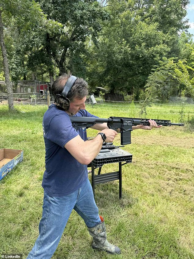 In three separate posts, he posted pictured holding various weapons in the United States