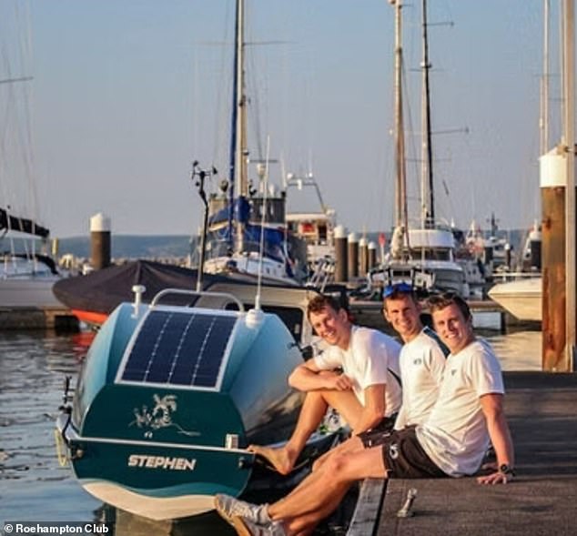 Earlier this year, Rob (middle) successfully completed The World's Toughest Row with his teammates Charlie Newman and Rob Cross, also pictured
