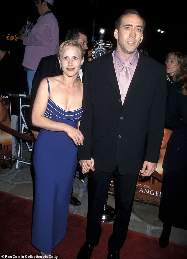 Fans may have forgotten Nicolas Cage's first marriage to American actress Patricia Arquette, 57 (pictured together in 1998)