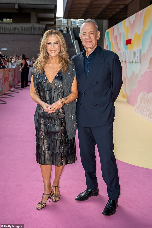 Tom and his current wife Rita have endured a near four-decade marriage and have raised two sons, Chet Hanks, 35, and Truman Hanks, 29 (pictured together in 2025)