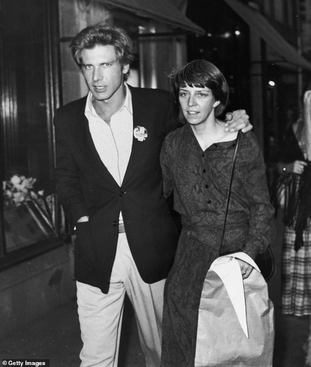 During his college years and before skyrocketing to fame, Harrison, now 83, married his high school sweetheart, Mary Marquardt (pictured together in 1977)