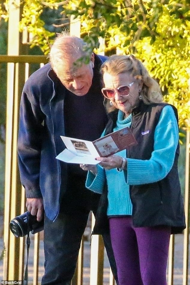The couple were spotted enjoying some quality time during a stroll through a leafy part of Los Angeles