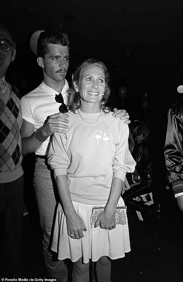 Maxwell and Juliet met when he was 21 and she was 39; pictured 1982