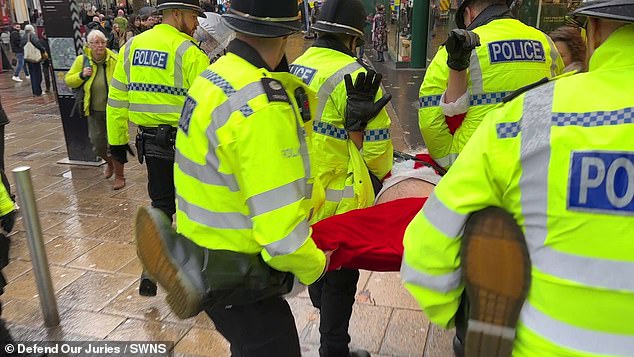 The man was also heard saying 'Ho, Ho, Ho, Merry Christmas kids' and 'I've got presents to make'