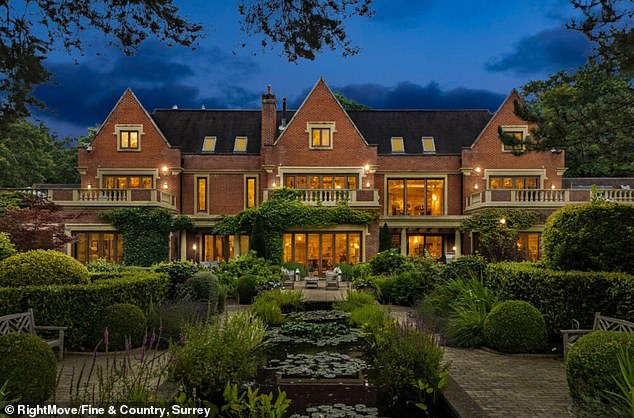 Among more than 30 properties on the estate listed for sale is Park Hill, valued at £19.5million