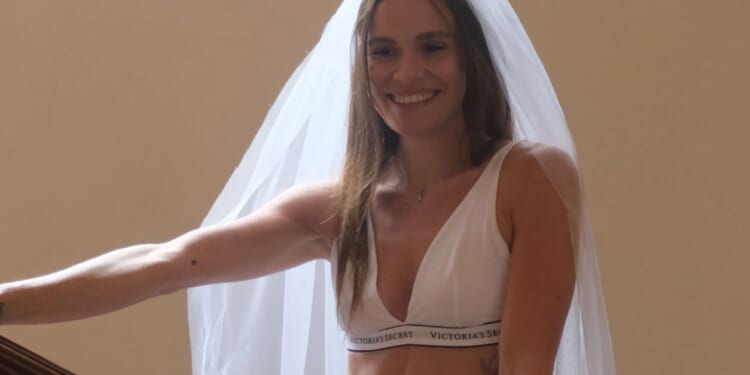 Holly Ramsay strips to lingerie and a veil to wish Adam Peaty 'happy wedding month' amid family feud