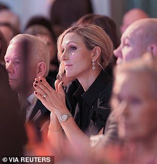 A photo of Zara in the audience showed her listening intently, as it appeared she was visibly moved by the future King's passion for the charity he has supported since 2005