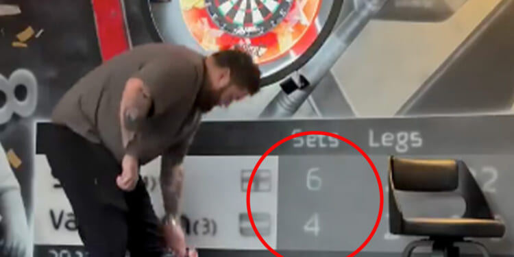 Eagle-eyed fans spot Michael Smith's cheeky background as former World Darts Champion shares video of nasty injury