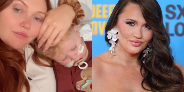 Charlotte Dawson's son, two, rushed to A&E as panicked star cancels work and posts heartbreaking hospital snap