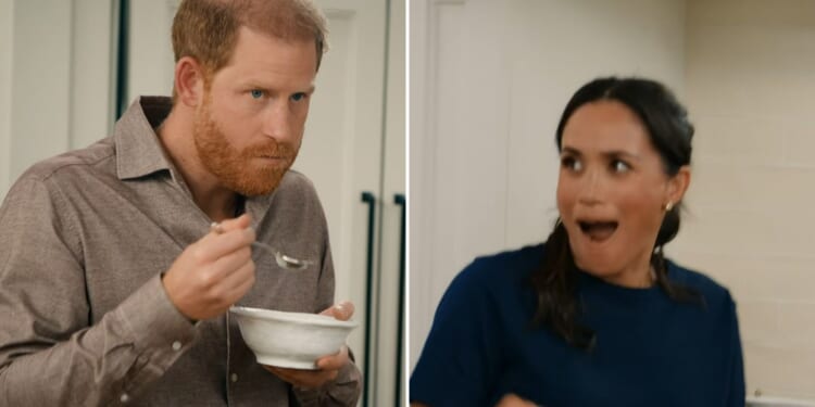 Cringe moment Meg makes fun of Harry’s spice tolerance… before he brutally hits back