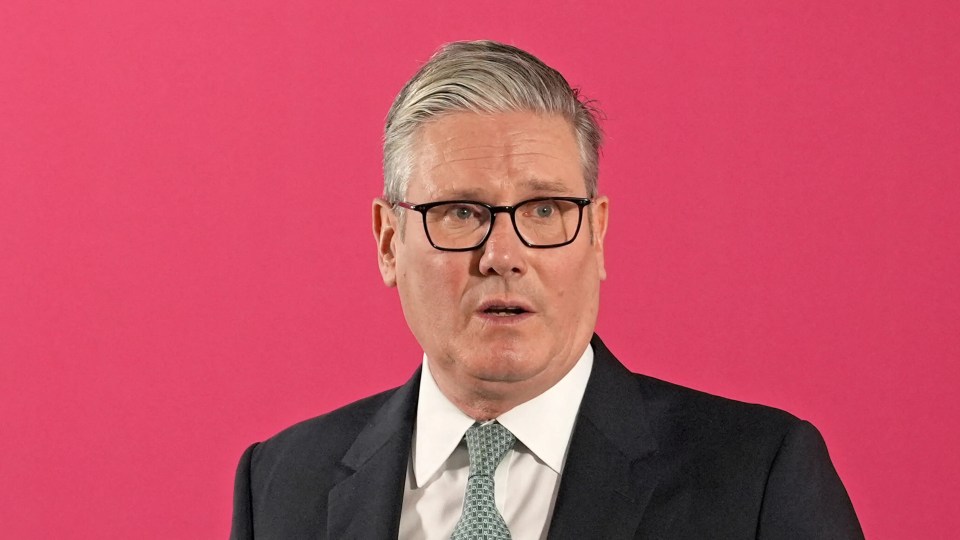 British Prime Minister Keir Starmer delivering a speech.