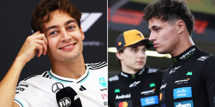 'Unplug your radio!' - George Russell offers Oscar Piastri F1 title advice as Lando Norris ramps up McLaren war of words