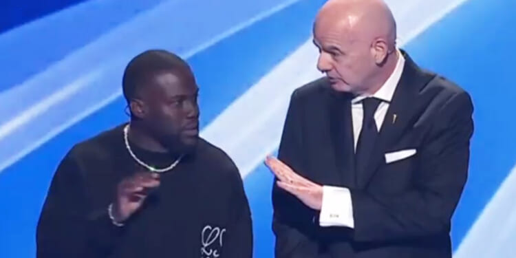 'Be careful' - Gianni Infantino forced to intervene as Kevin Hart almost leaks World Cup 2026 secret