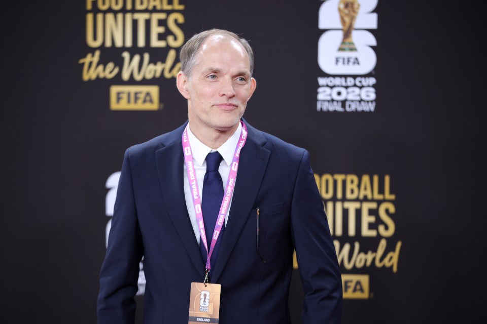 England head coach Thomas Tuchel at the 2026 FIFA World Cup draw.