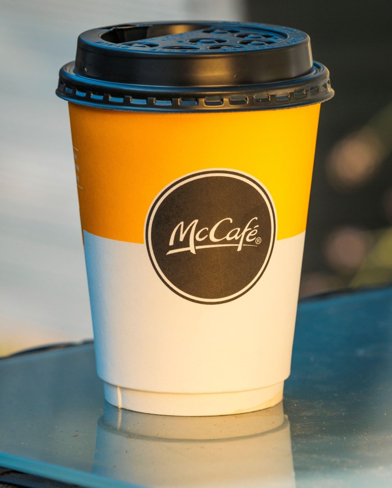 McDonald's McCafe coffee cup.