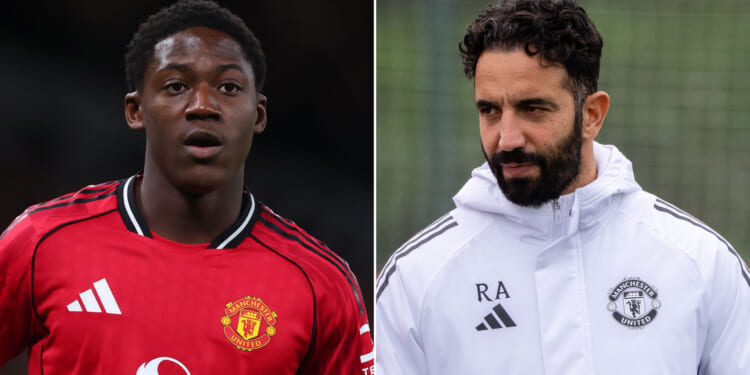 Kobbie Mainoo appears to respond to laughing Amorim as 'TWELVE teams circle for Man Utd outcast'