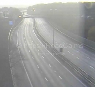 Motorway M1 Southbound at Junction 40.