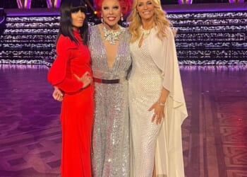 La Voix hints she's taking over Strictly hosting duties as she makes secret return to the show