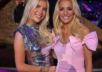 Tess Daly poses with lookalike daughter Phoebe as she gives her a tour of Strictly ahead of final ever show