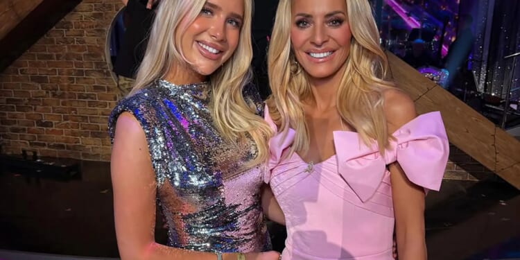 Tess Daly poses with lookalike daughter Phoebe as she gives her a tour of Strictly ahead of final ever show