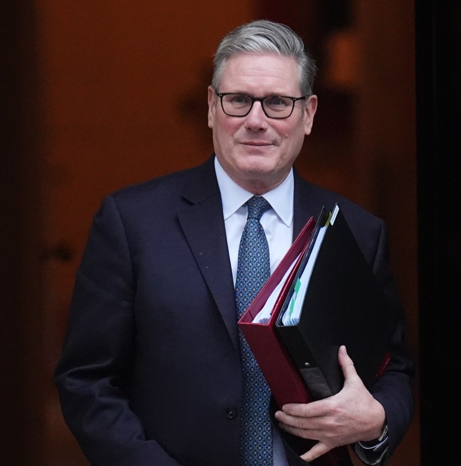 Prime Minister Sir Keir Starmer departing 10 Downing Street with folders for the Budget.