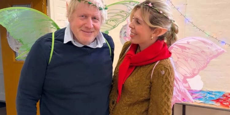 Ex-Prime Minister Boris Johnson wears green tiara, rubber pixie ears and fairy wings during daughter’s birthday party