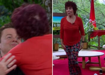Watch hilarious moment Ruby Wax SNOGS Dec after trashing I’m A Celeb Unpacked studio in chaotic scenes