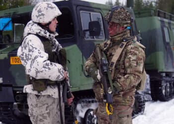 British troops join Finnish army in major exercise on Nato’s border with Russia