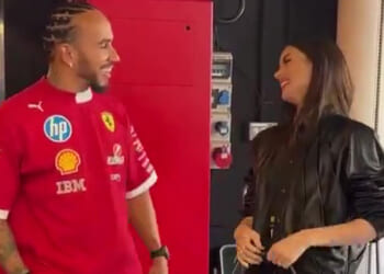 Lewis Hamilton hailed the 'GOAT' for 'being able to flirt with Bond girl Ana de Armas from P16' at Abu Dhabi