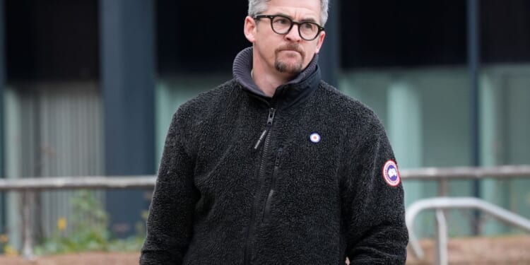 Joey Barton arrives for sentencing after he compared female pundits Eni Aluko and Lucy Ward to Fred & Rose West