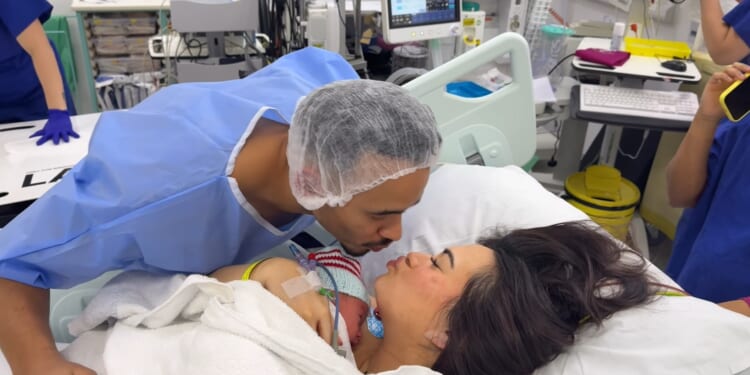 Love Is Blind UK couple welcome first baby in emergency c-section as star says 'I've never known fear like it'